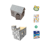 Set Casita y Castillo + Stickers + Crayolas